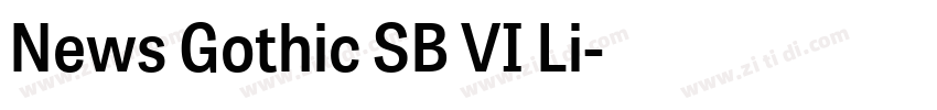 News Gothic SB VI Li字体转换